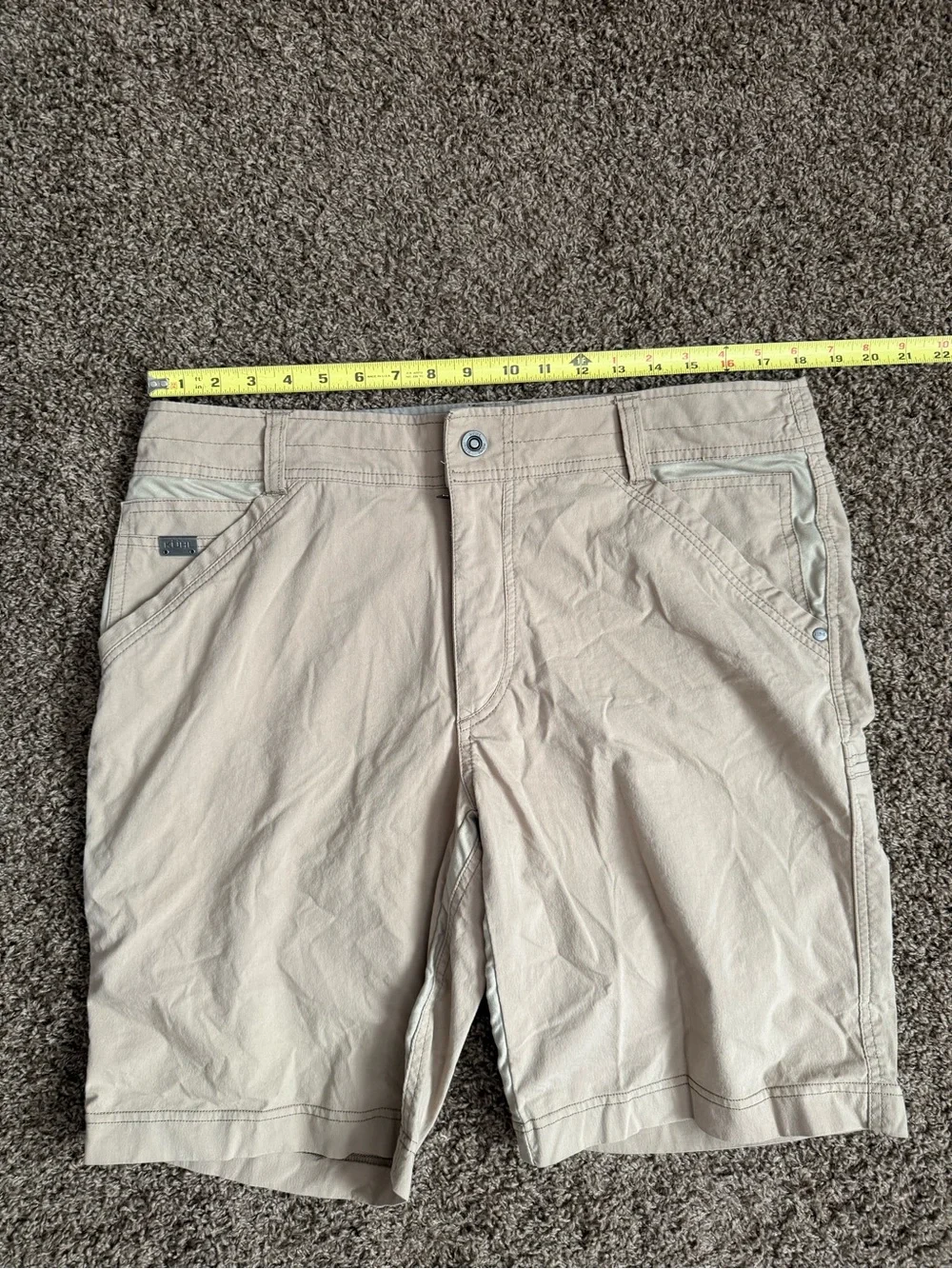 Kuhl Radikl Tan Men's Cargo Hiking Outdoor Utility Shorts Size 35 (Fits 36) 10